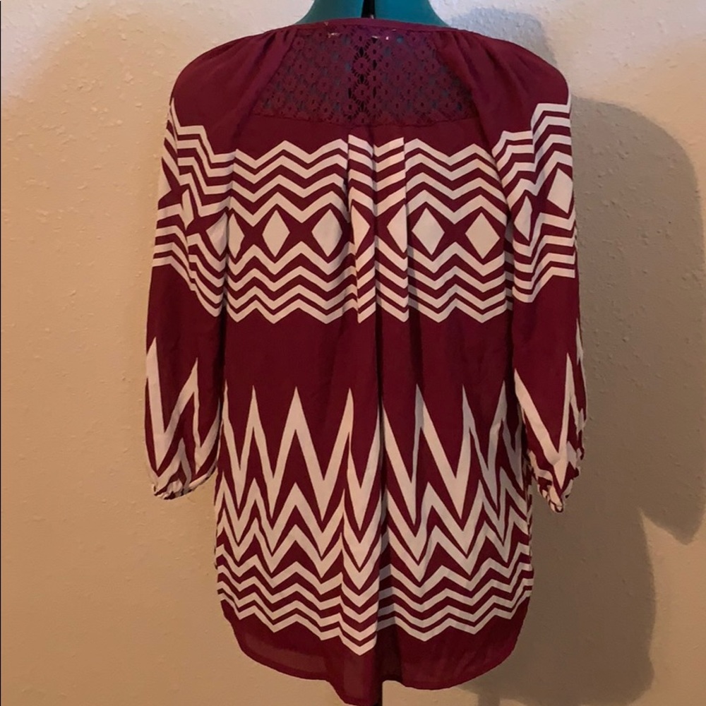 Rewind Purple patterned Blouse - Picture 2 of 5